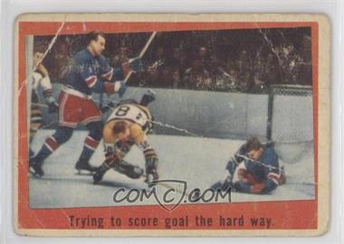 1959-60 Topps - [Base] #54 - Trying to score goal the hard way. [Poor to Fair]