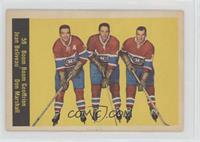 Don Marshall, Jean Beliveau, Bernie Geoffrion