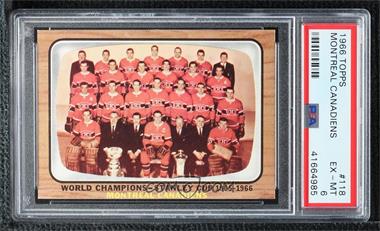 1966-67 Topps - [Base] #118 - Montreal Canadiens Team [PSA 6 EX‑MT]