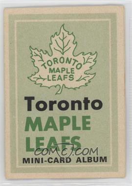 1969-70 O-Pee-Chee - 4-in-1 Stamp Albums #_TOml - Toronto Maple Leafs [Poor to Fair]