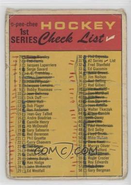 1969-70 O-Pee-Chee - [Base] #132 - 1st Series Checklist [COMC RCR Poor]