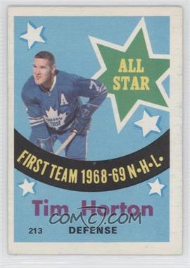 1969-70 O-Pee-Chee - [Base] #213 - Tim Horton