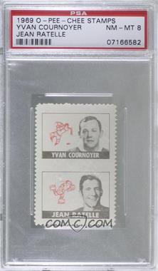1969-70 O-Pee-Chee - Stamps - Panels #_YCJR - Yvan Cournoyer, Jean Ratelle [PSA 8 NM‑MT]