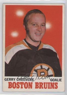 1970-71 O-Pee-Chee - [Base] #1 - Gerry Cheevers [Good to VG‑EX]