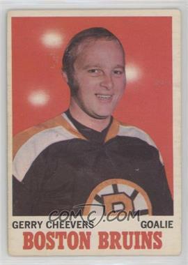 1970-71 O-Pee-Chee - [Base] #1 - Gerry Cheevers [Good to VG‑EX]