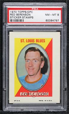 1970-71 Topps - Sticker Stamps #_REBE - Red Berenson [PSA 8 NM‑MT]