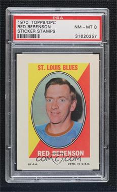 1970-71 Topps - Sticker Stamps #_REBE - Red Berenson [PSA 8 NM‑MT]