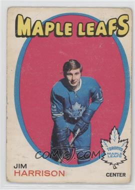 1971-72 O-Pee-Chee - [Base] #10 - Jim Harrison [Poor to Fair]