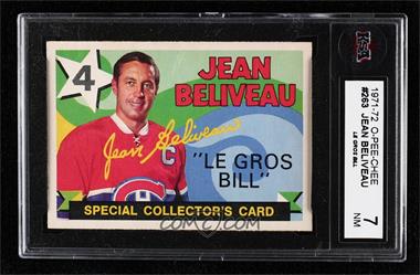 1971-72 O-Pee-Chee - [Base] #263 - Jean Beliveau [KSA 7 NM]