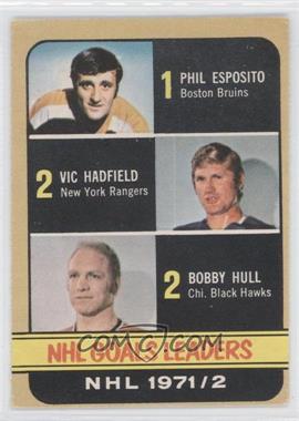 1972-73 O-Pee-Chee - [Base] #272 - League Leaders - Phil Esposito, Vic Hadfield, Bobby Hull [Good to VG‑EX]