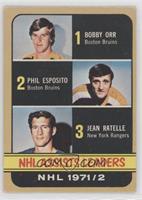 League Leaders - Bobby Orr, Phil Esposito, Jean Ratelle