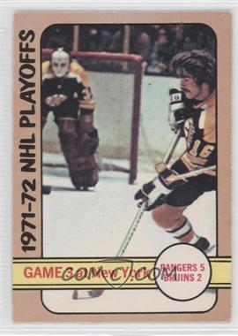 1972-73 O-Pee-Chee - [Base] #30 - 1971-72 NHL Playoffs - Game 3 at New York [Good to VG‑EX]