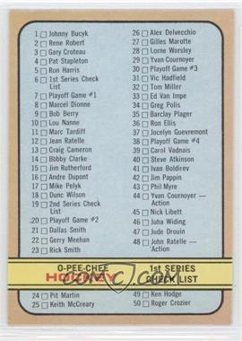 1972-73 O-Pee-Chee - [Base] #6 - Checklist - 1st Series