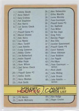 1972-73 O-Pee-Chee - [Base] #6 - Checklist - 1st Series
