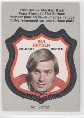 1972-73 O-Pee-Chee - Player's Crests #12 - Ken Dryden