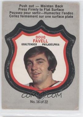 1972-73 O-Pee-Chee - Player's Crests #16 - Doug Favell