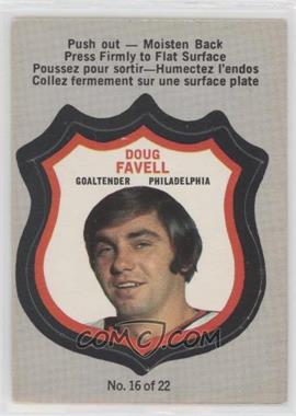 1972-73 O-Pee-Chee - Player's Crests #16 - Doug Favell