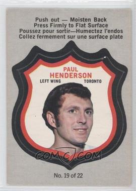 1972-73 O-Pee-Chee - Player's Crests #19 - Paul Henderson