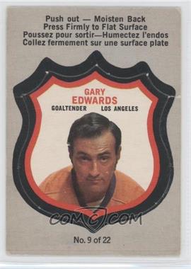 1972-73 O-Pee-Chee - Player's Crests #9 - Gary Edwards [Poor to Fair]