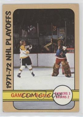 1972-73 Topps - [Base] #6 - 1971-72 NHL Playoffs [Poor to Fair]