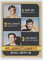 Phil Esposito, Jean Ratelle, Bobby Orr