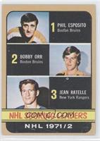 Phil Esposito, Jean Ratelle, Bobby Orr