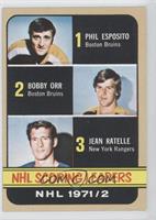 Phil Esposito, Jean Ratelle, Bobby Orr