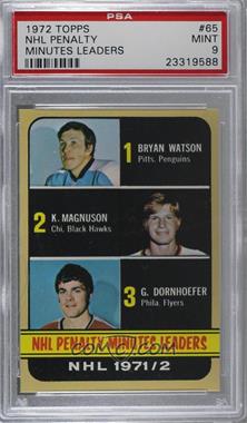 1972-73 Topps - [Base] #65 - Bryan Watson, Keith Magnuson, Gary Dornhoefer [PSA 9 MINT]