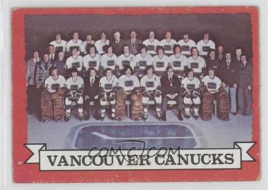 1973-74 O-Pee-Chee - [Base] - Dark Back #107 - Vancouver Canucks Team [Good to VG‑EX]