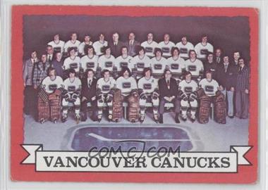 1973-74 O-Pee-Chee - [Base] - Dark Back #107 - Vancouver Canucks Team [Good to VG‑EX]