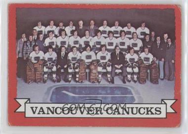 1973-74 O-Pee-Chee - [Base] - Dark Back #107 - Vancouver Canucks Team [Good to VG‑EX]