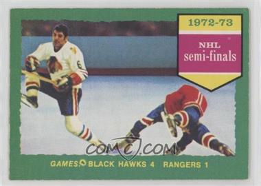 1973-74 O-Pee-Chee - [Base] - Light Back #196 - Chicago Blackhawks (Black Hawks) Team, New York Rangers Team