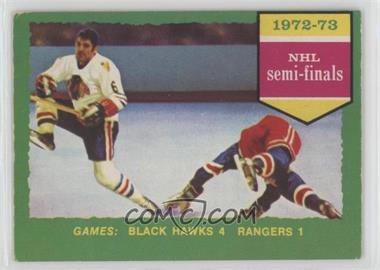 1973-74 O-Pee-Chee - [Base] - Light Back #196 - Chicago Blackhawks (Black Hawks) Team, New York Rangers Team