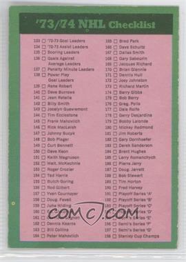 1973-74 O-Pee-Chee - [Base] - Light Back #263 - Checklist - Cards 133-264