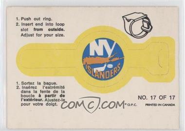 1973-74 O-Pee-Chee - Rings #17 - New York Islanders Team