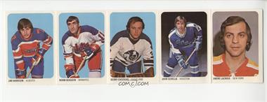 1973-74 Quaker Oats WHA - [Base] - Intact Strips #6-10 - Andre Lacroix, Gerry Cheevers, Jim Harrison, Norm Beaudin, John Schella