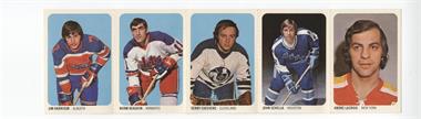 1973-74 Quaker Oats WHA - [Base] - Intact Strips #6-10 - Andre Lacroix, Gerry Cheevers, Jim Harrison, Norm Beaudin, John Schella