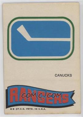 1973-74 Topps - Team Stickers #VCNYR - Vancouver Canucks Team, New York Rangers Team