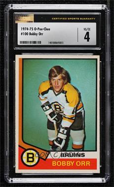 1974-75 O-Pee-Chee - [Base] #100 - Bobby Orr [CSG 4 VG/Ex+]