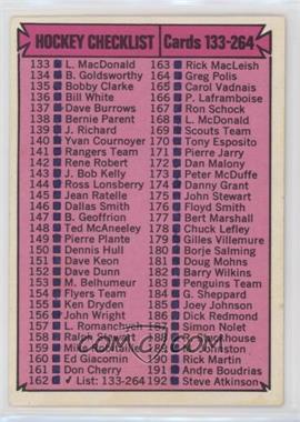 1974-75 O-Pee-Chee - [Base] #162 - Checklist [Poor to Fair]