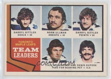 1974-75 O-Pee-Chee - [Base] #219 - Darryl Sittler, Norm Ullman, Paul Henderson, Denis Dupere [Good to VG‑EX]