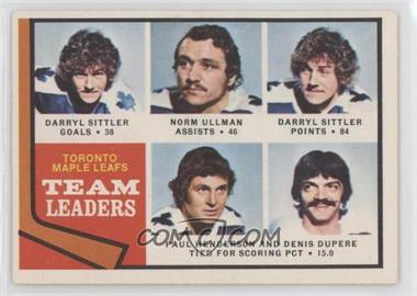 1974-75 O-Pee-Chee - [Base] #219 - Darryl Sittler, Norm Ullman, Paul Henderson, Denis Dupere [Good to VG‑EX]