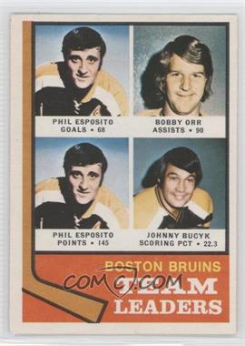 1974-75 O-Pee-Chee - [Base] #28 - John Bucyk, Phil Esposito, Bobby Orr