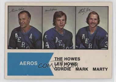 1974-75 O-Pee-Chee WHA - [Base] #1 - Gordie Howe, Mark Howe, Marty Howe [Poor to Fair]