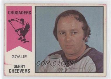 1974-75 O-Pee-Chee WHA - [Base] #30 - Gerry Cheevers [Good to VG‑EX]