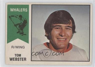 1974-75 O-Pee-Chee WHA - [Base] #8 - Tom Webster [Poor to Fair]