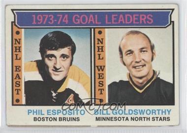 1974-75 Topps - [Base] #1 - League Leaders - Phil Esposito, Bill Goldsworthy [Poor to Fair]