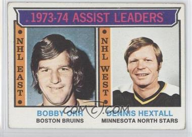 1974-75 Topps - [Base] #2 - League Leaders - Bobby Orr, Dennis Hextall