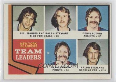 1974-75 Topps - [Base] #233 - Team Leaders - Bill Harris, Ralph Stewart, Denis Potvin
