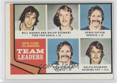 1974-75 Topps - [Base] #233 - Team Leaders - Bill Harris, Ralph Stewart, Denis Potvin [Good to VG‑EX]